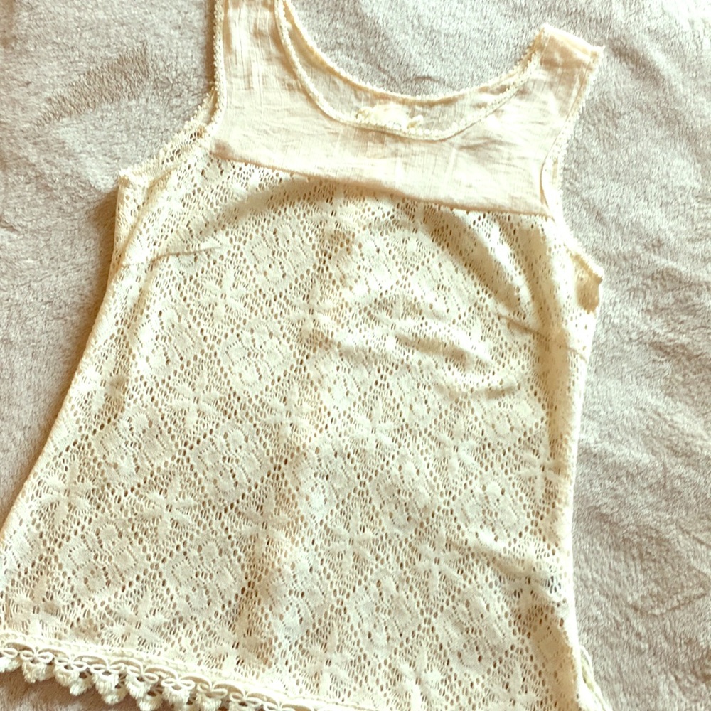 A’reve Ivory Crochet Tank
